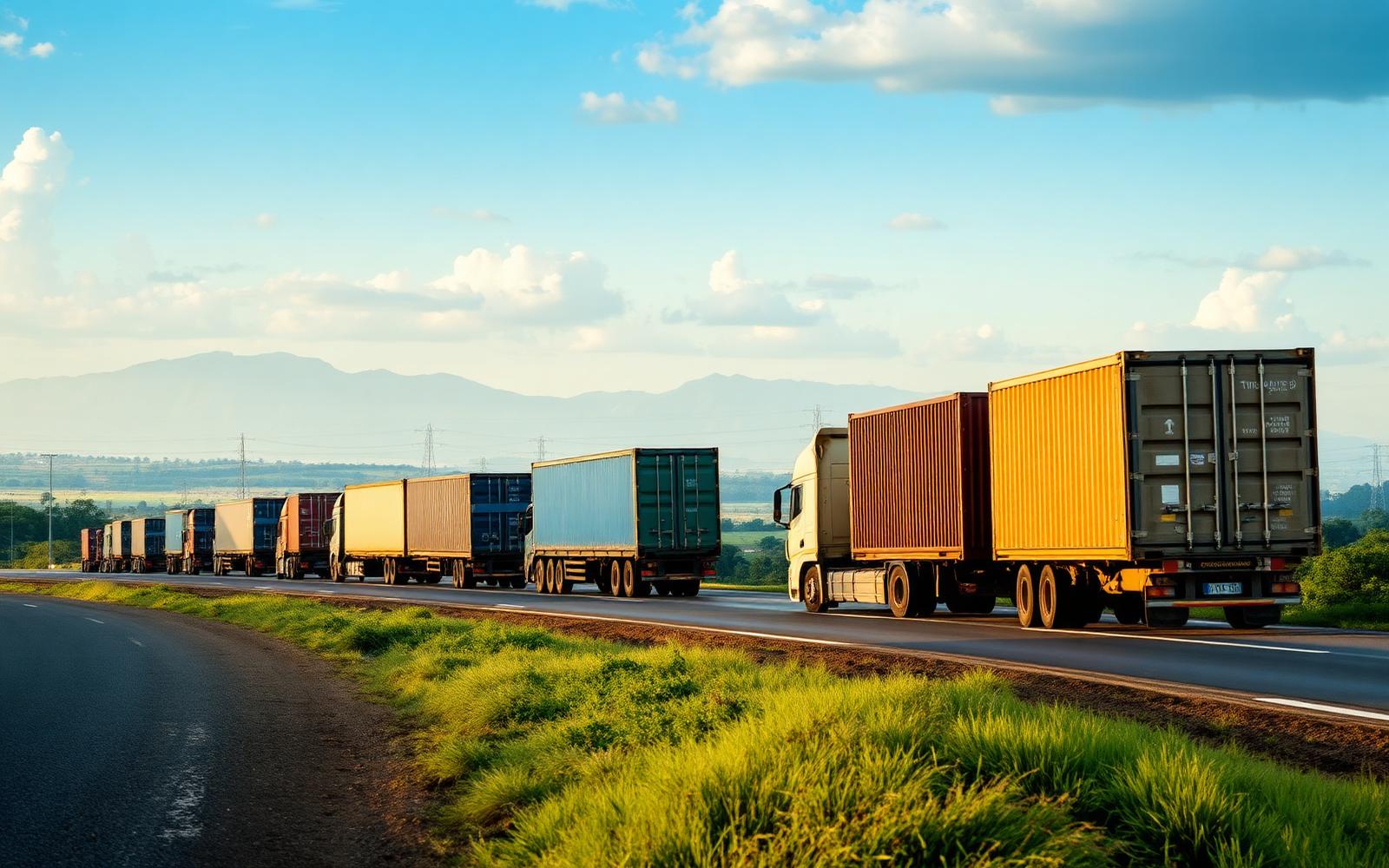 Cargo truck on Kenyan highway